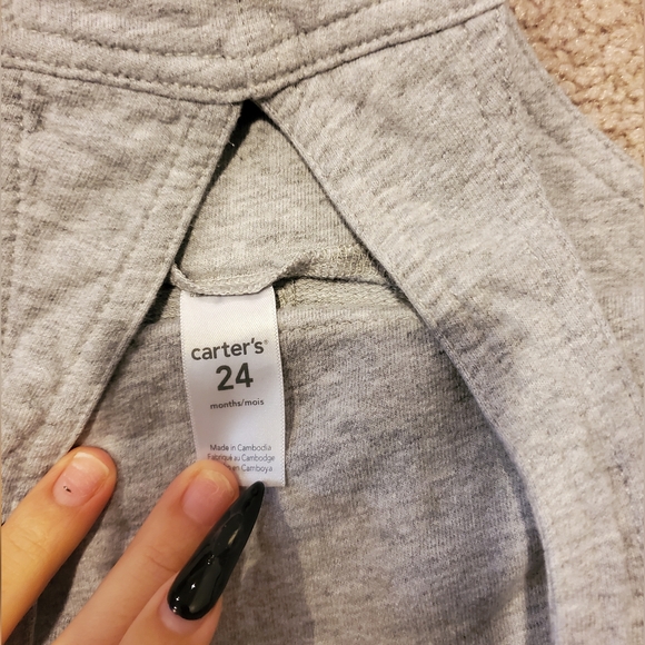 Adorable Gray Dog Overalls - Picture 3 of 3